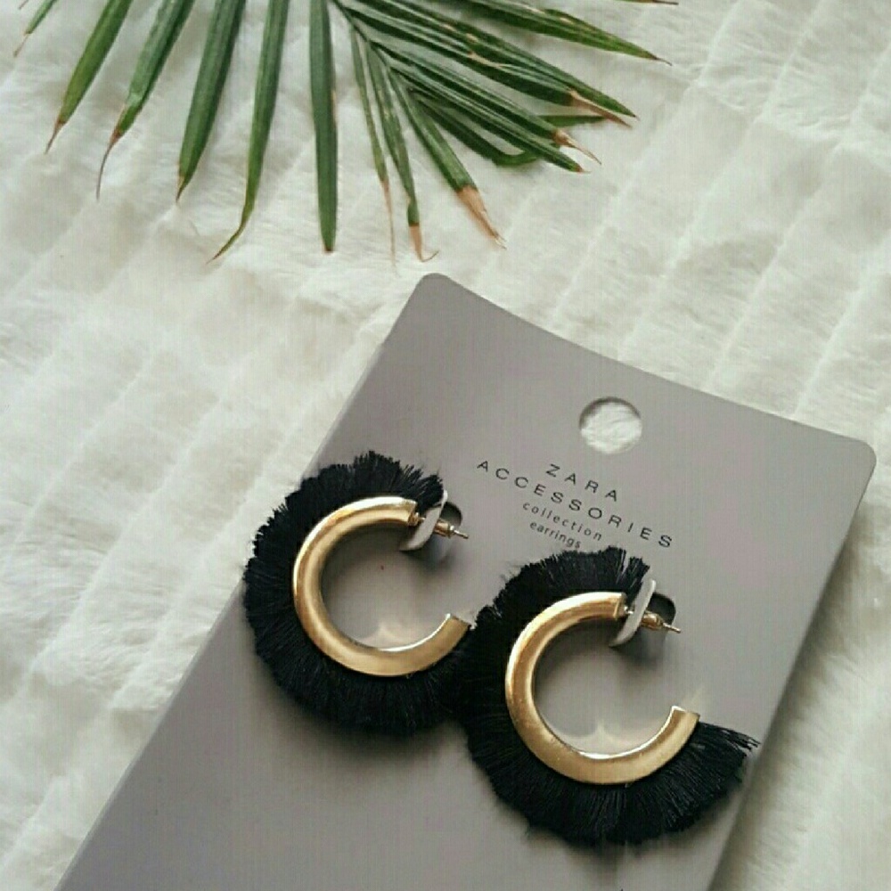 Zara black earrings